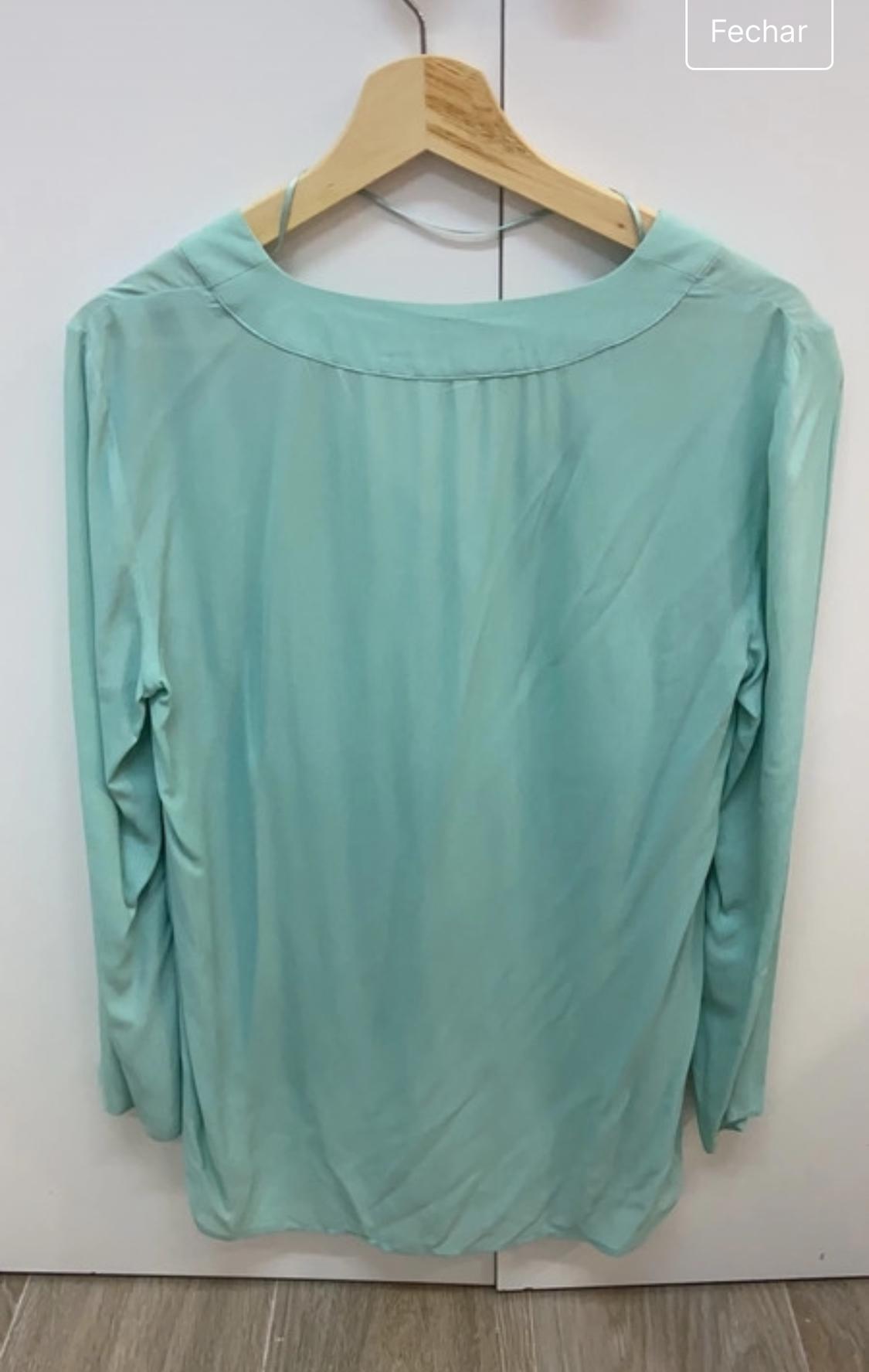 CAMISA SENHORA FLUIDA TURQUESA - Image 3