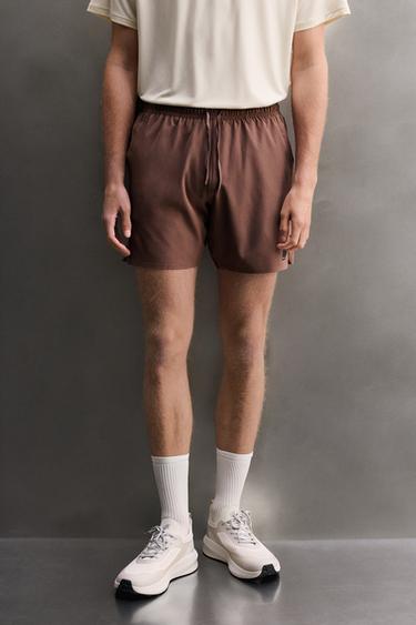 SHORTS BÁSICOS DE TREINO - Vermelho-escuro da Zara