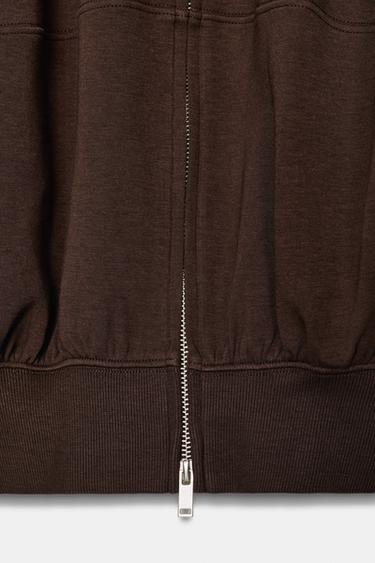 INTERLOCK BOMBER JACKET - Brown by Zara - Image 6