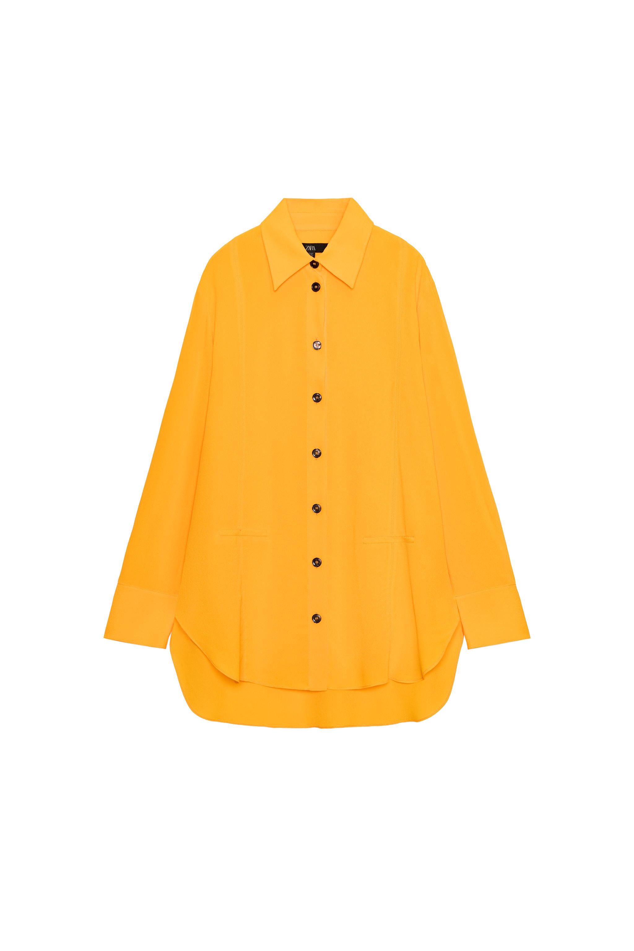 ZW COLLECTION FLOWY SHIRT - Tangerine | ZARA United States