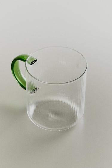 BOROSILICATE GLASS MUG - Green by Zara
