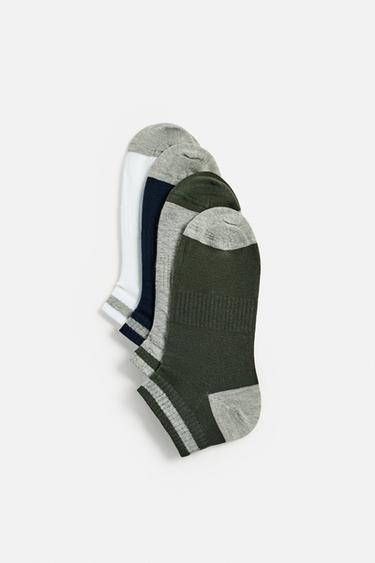 CONTRAST ANKLE SOCKS 4-PACK - various by Zara