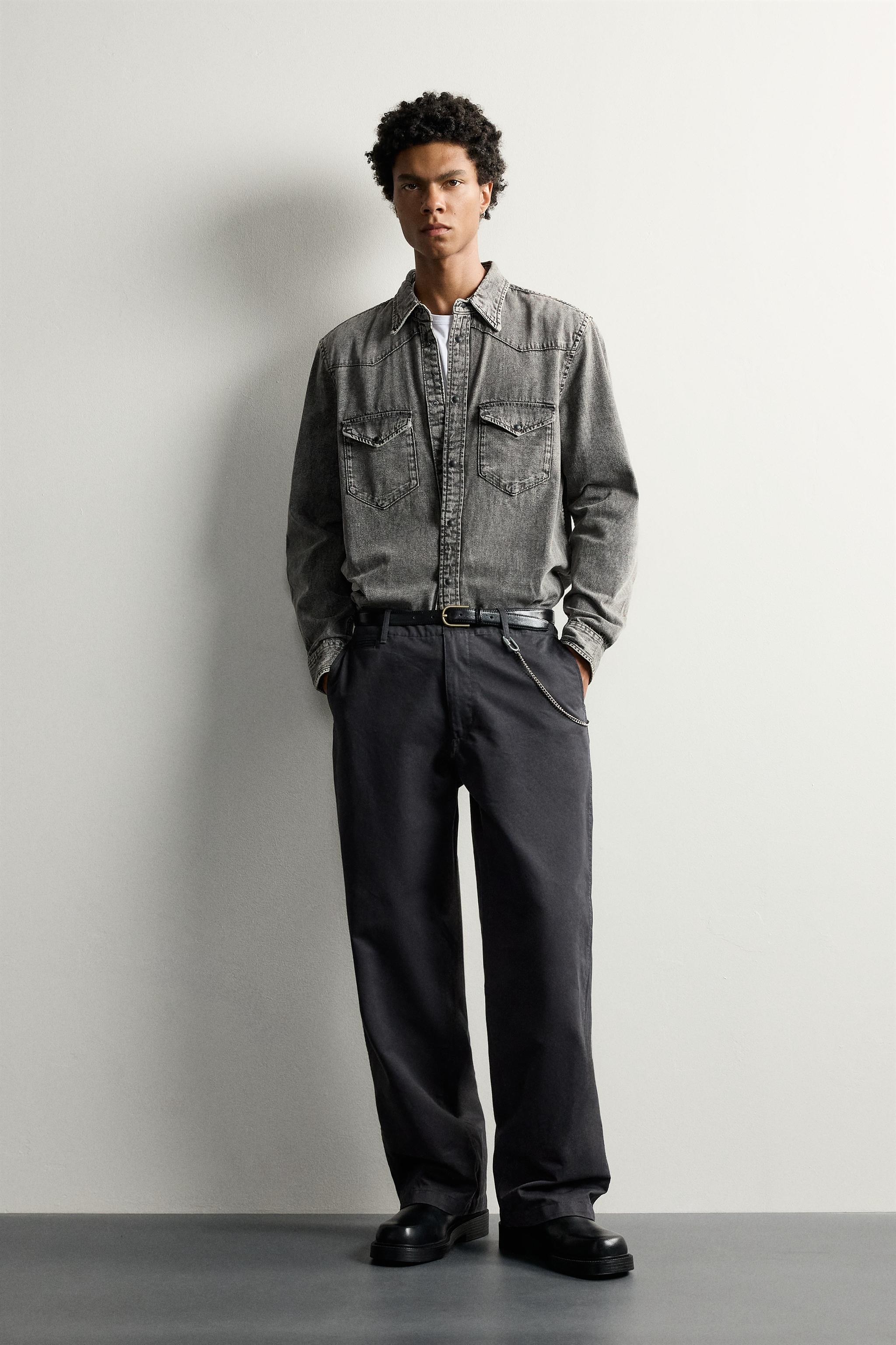 REGULAR FIT DENIM WESTERN SHIRT