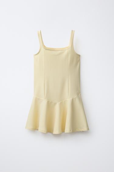 ROBE JUPE ÉVASÉE - Jaune pastel de Zara - Image 1