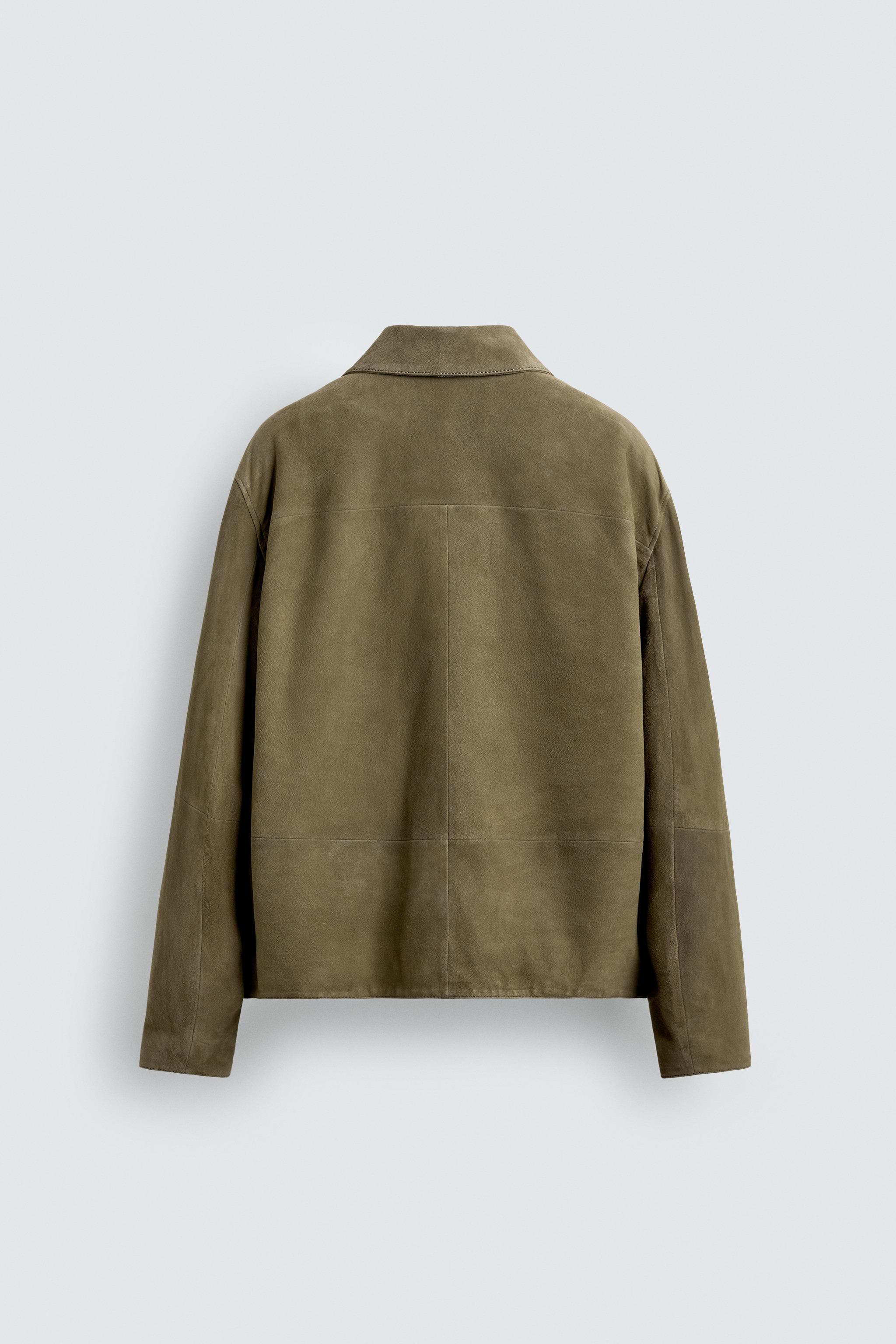 BLOUSON EN CUIR À POCHES
