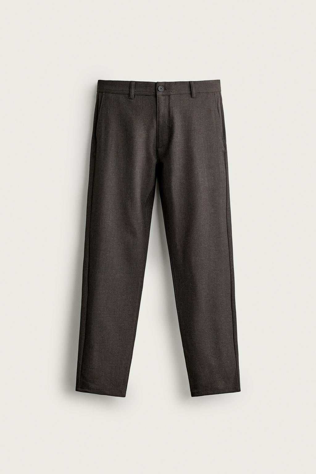 COMFORT TEXTURED CHINO TROUSERS