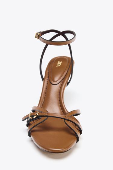 STRAPPY HEELED SANDALS - Brown by Zara - Image 3
