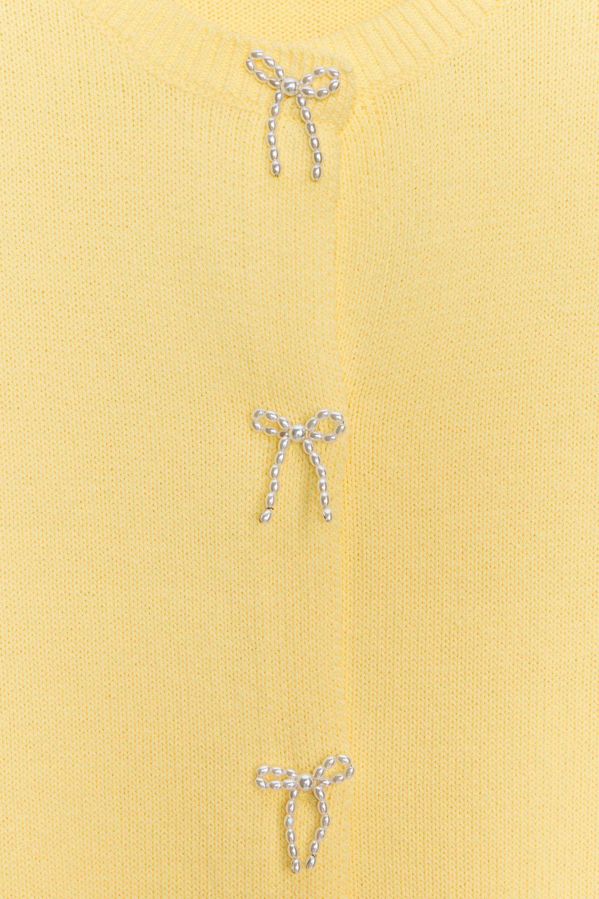 ZARA ニット ジャケット フェイクパール ジャンパー S 新品タグ付き ZARA ニット ジャケット フェイクパール ジャンパー S 新品タグ