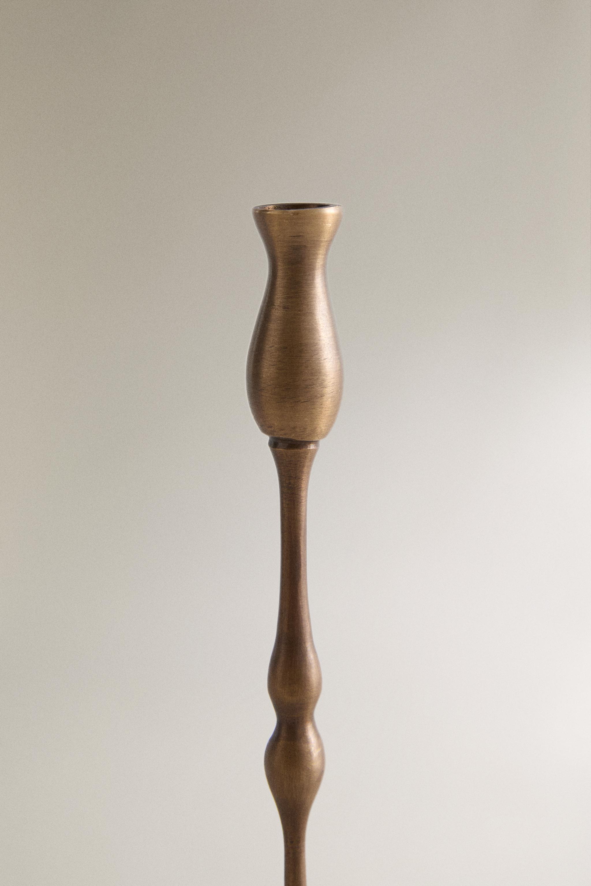 MINI GEOMETRIC BRASS CANDLESTICK