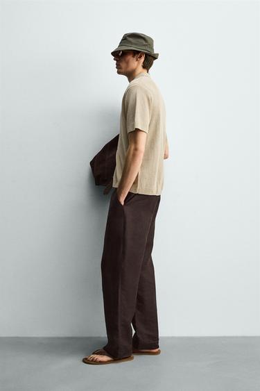 CHEMISE EN MAILLE COUPE DÉCONTRACTÉE - Beige clair de Zara - Image 3