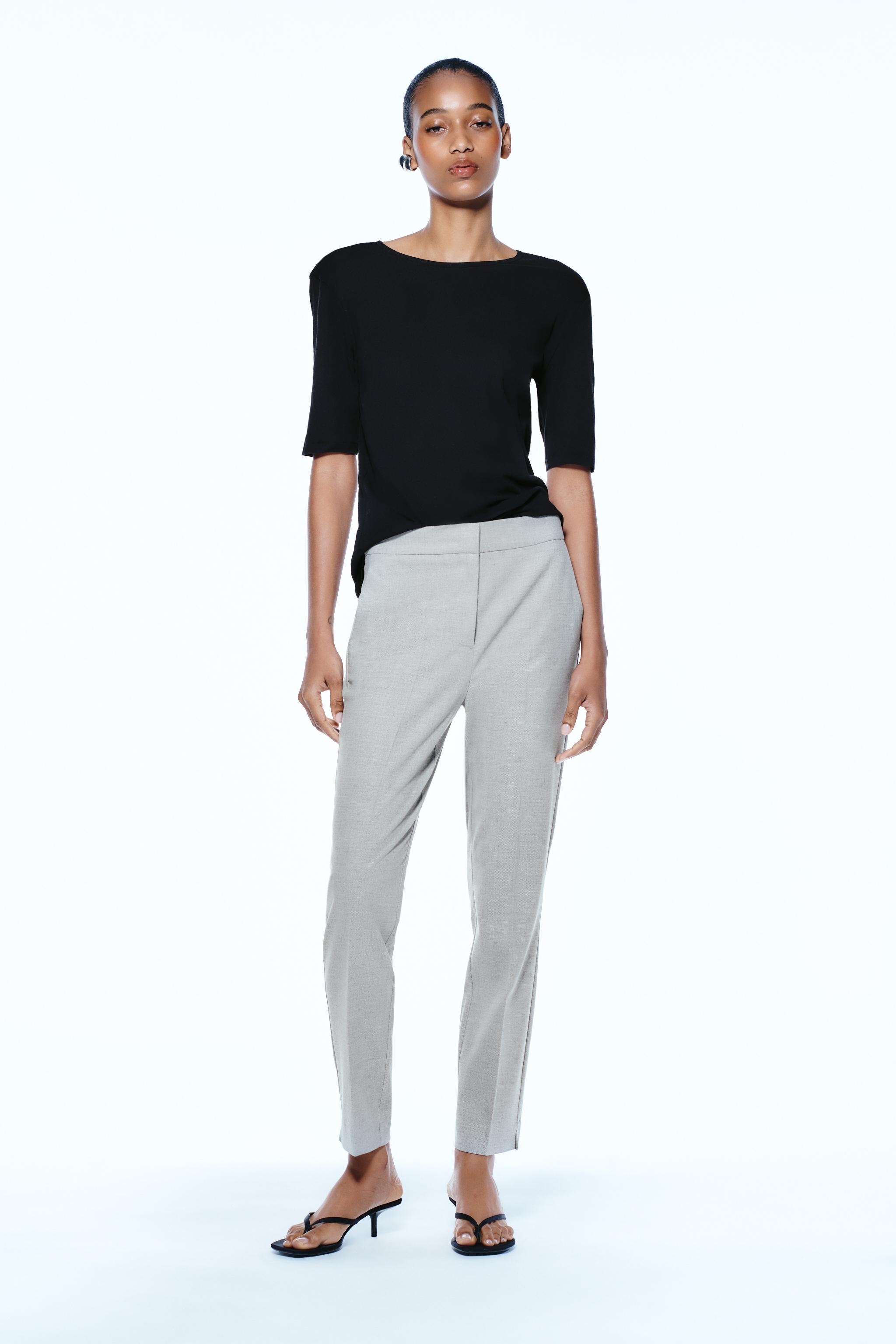 Zara cheap grey trousers