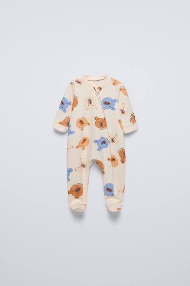 PIJAMA ENTERO OSOS - Tostado de Zara