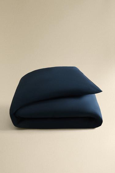 HOUSSE DE COUETTE PERCALE DE COTON DÉLAVÉ X SOCIETY LIMONTA - Bleu de Zara - Image 4