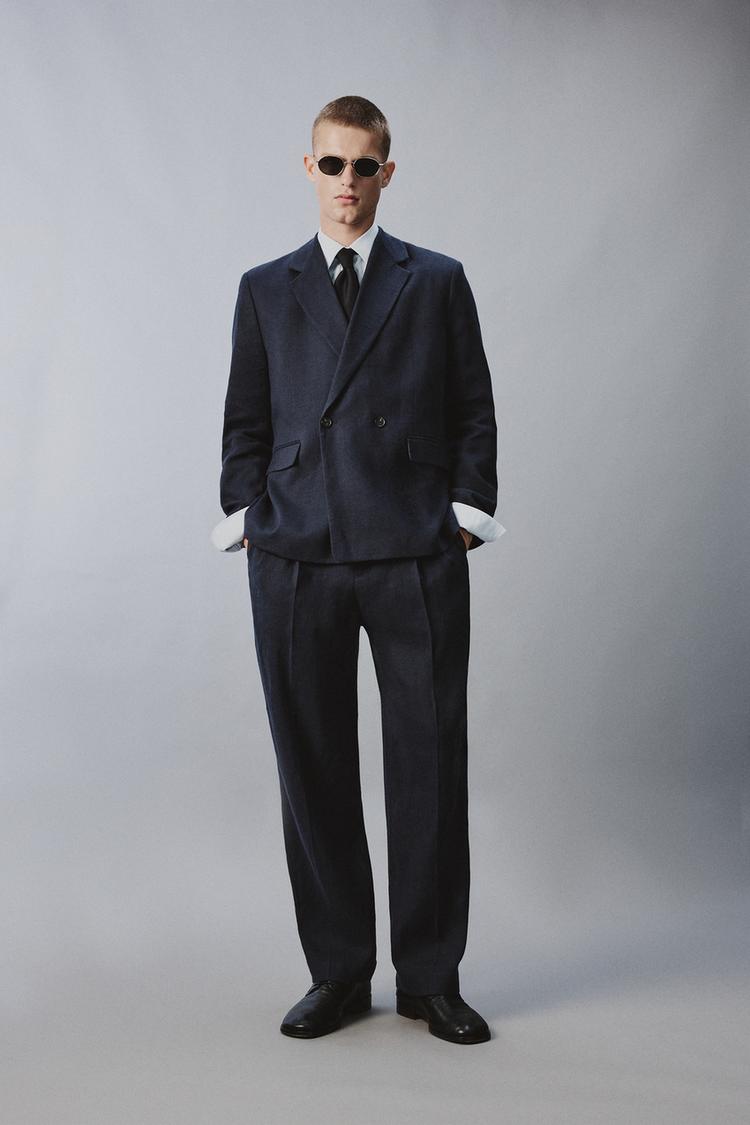 PAMUKLU KETEN PİLİLİ TAKIM PANTOLONU