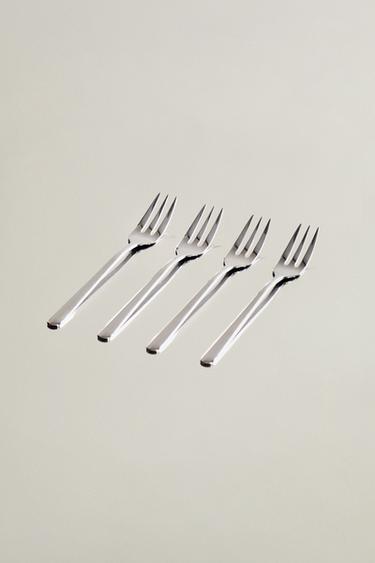 PACK OF SHINY STEEL DESSERT FORKS (PACK OF 4) - Multicoloured by Zara - Image 5