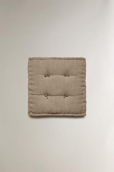 ALMOFADA PARA CADEIRA COM PESPONTOS - Marrom / Toupeira da Zara - Imagem 0
