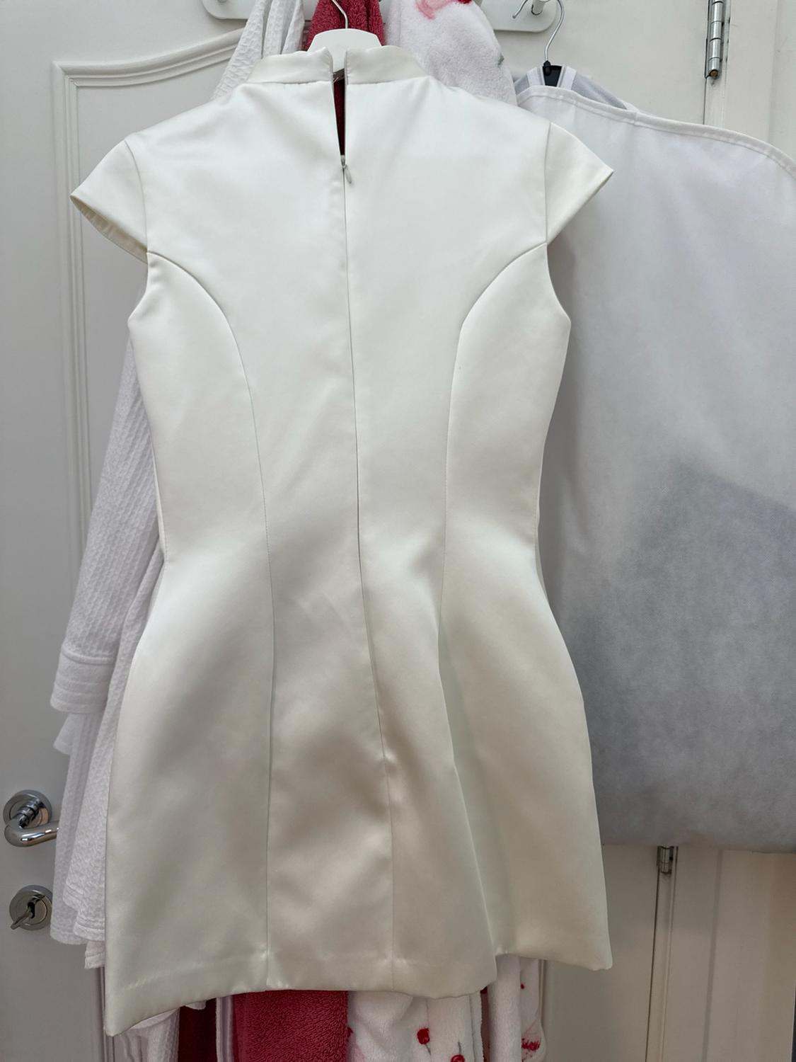 MINI SATIN DRESS WITH FIREMAN CLASPS - Image 4