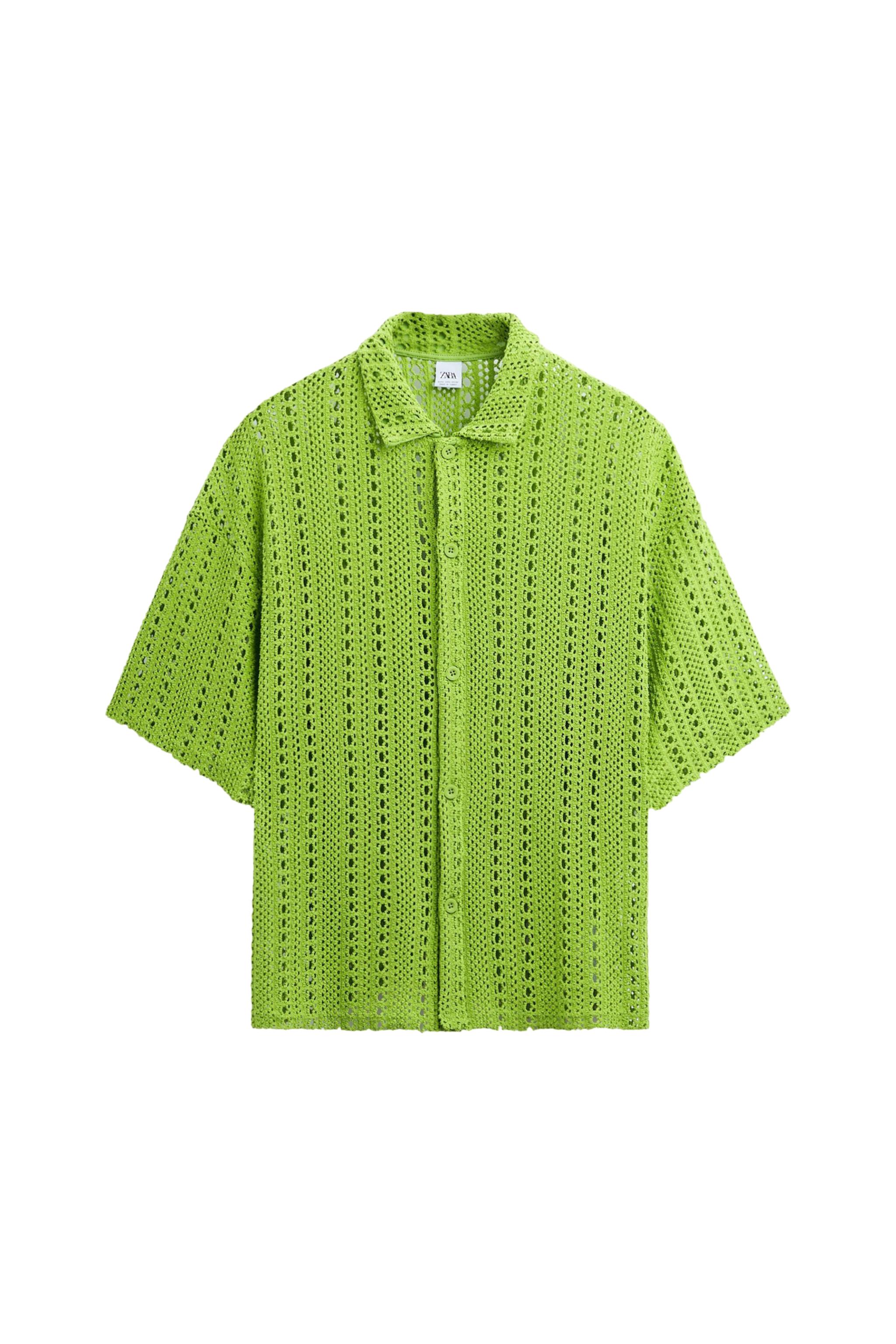 CROCHET KNIT SHIRT | SECOND HAND | Zara Preowned