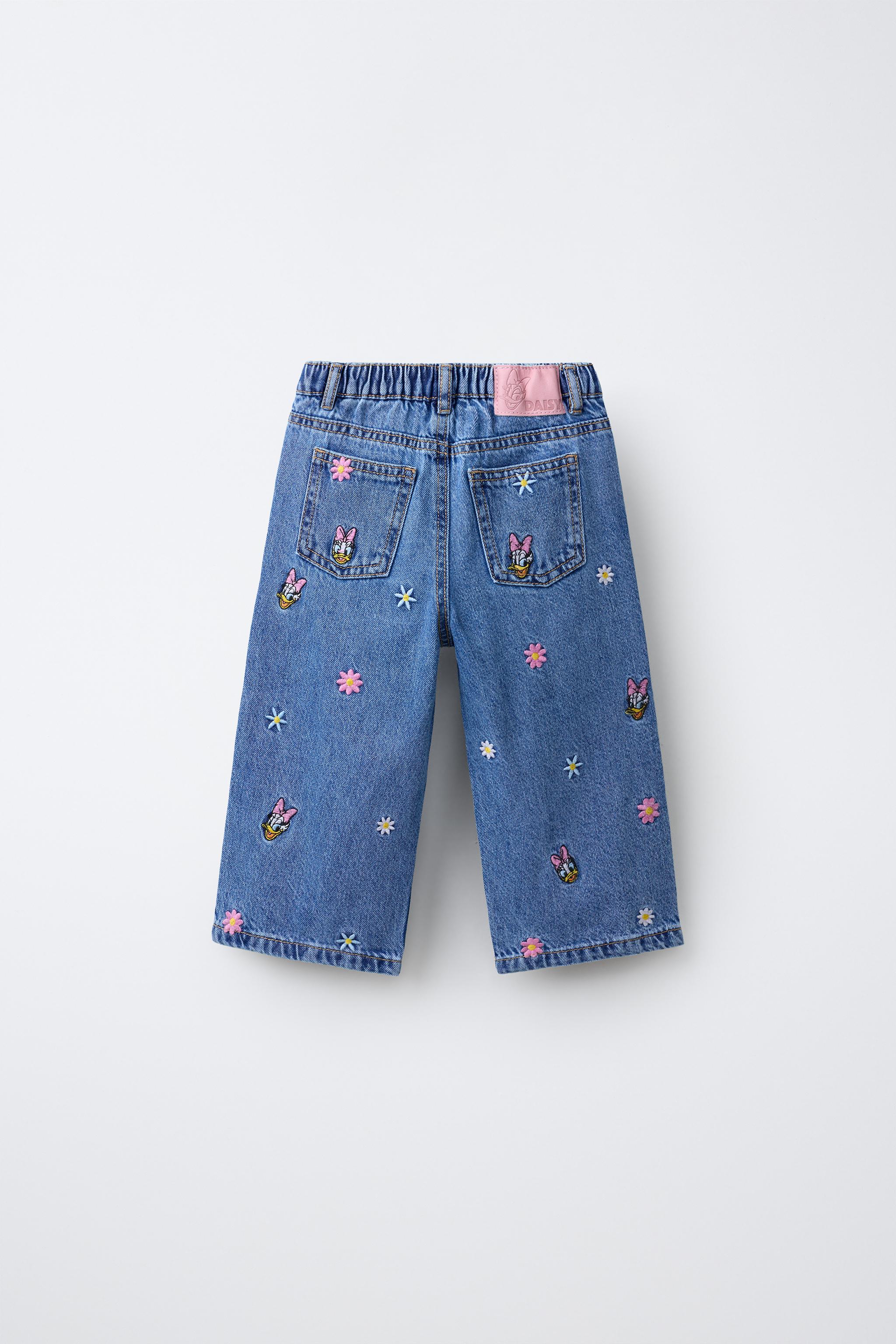 DAISY © DISNEY EMBROIDERED CULOTTE JEANS — Blue
