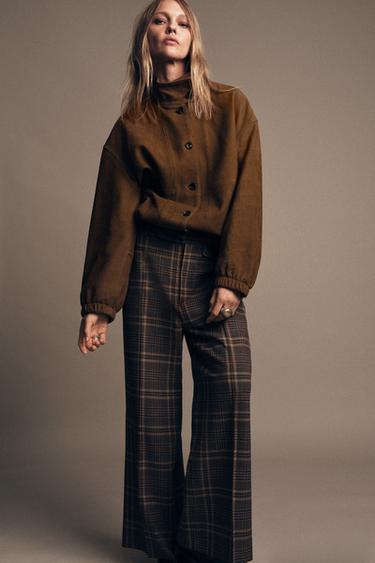 PANTALONI ALLA CAVIGLIA A QUADRI ZW COLLECTION - Multicolore di Zara