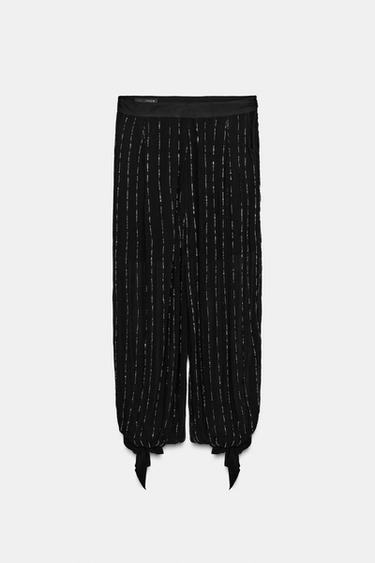 BEADED TROUSERS - Black by Zara