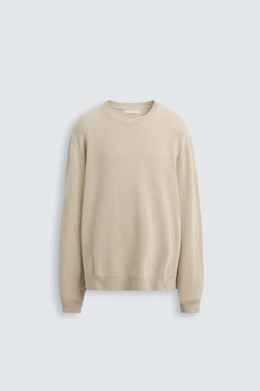 JERSEY ALGODÓN - LINO - Crudo de Zara