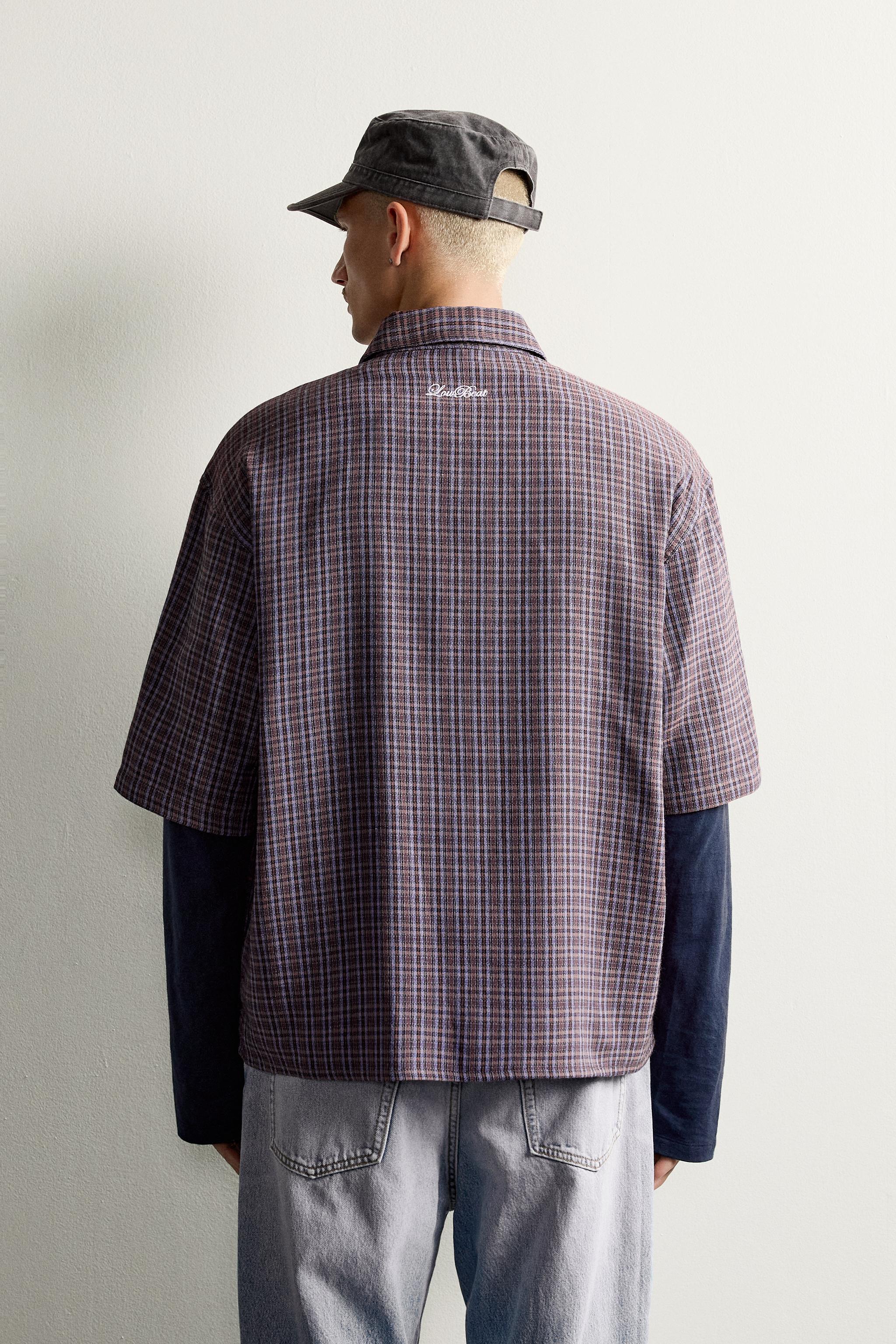 PLAID BOXY FIT SHIRT WITH POCKETS