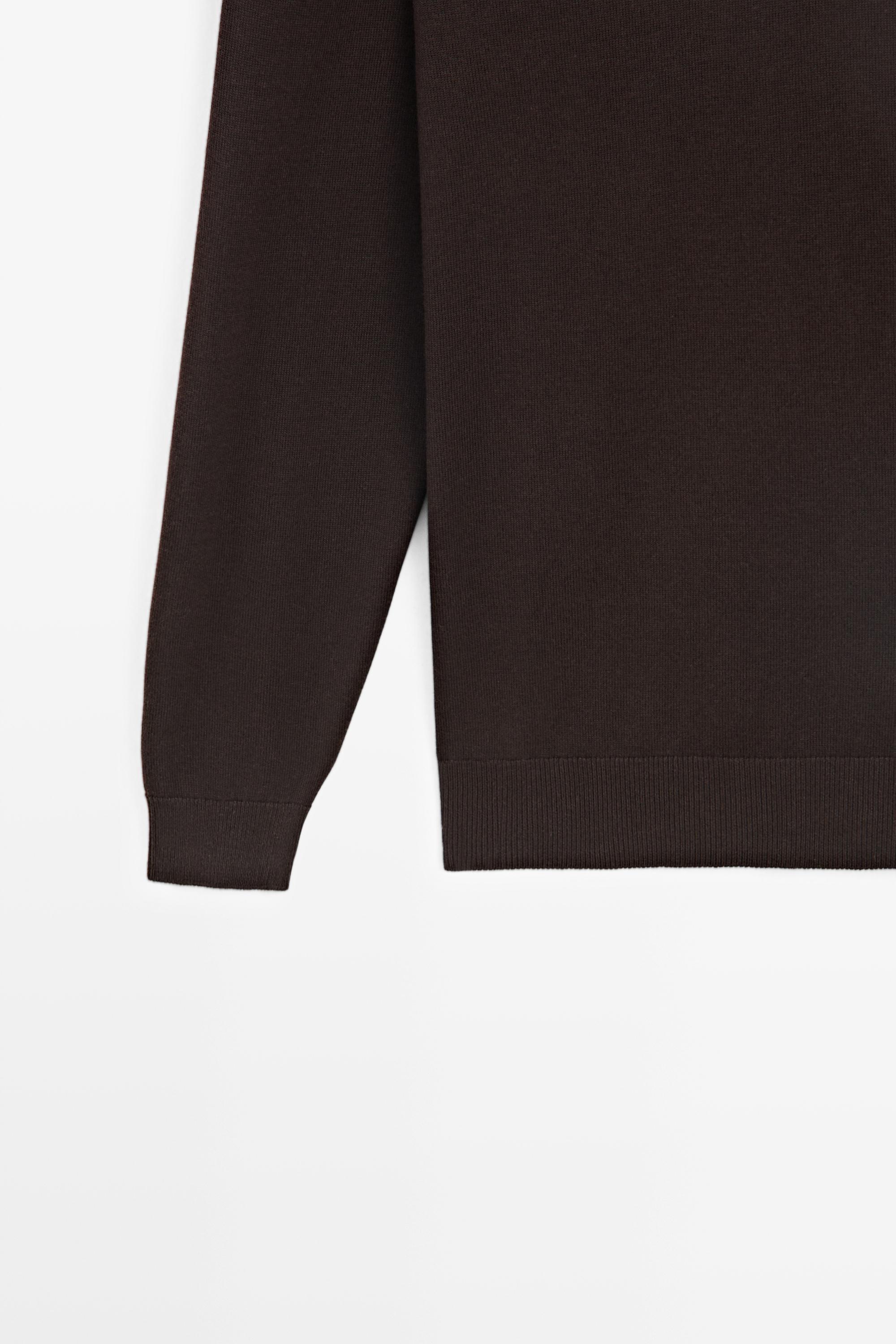 Polo collar knit sweater