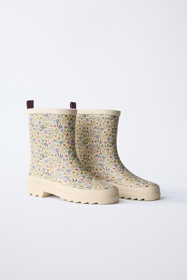 FLORAL WELLIES - White by Zara
