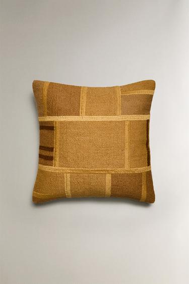 HOUSSE DE COUSSIN KILIM PATCHWORK - Moutarde de Zara - Image 0