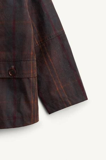 MANTEAU À CARREAUX CIRÉ ÉDITION LIMITÉE - Imprimée de Zara - Image 7