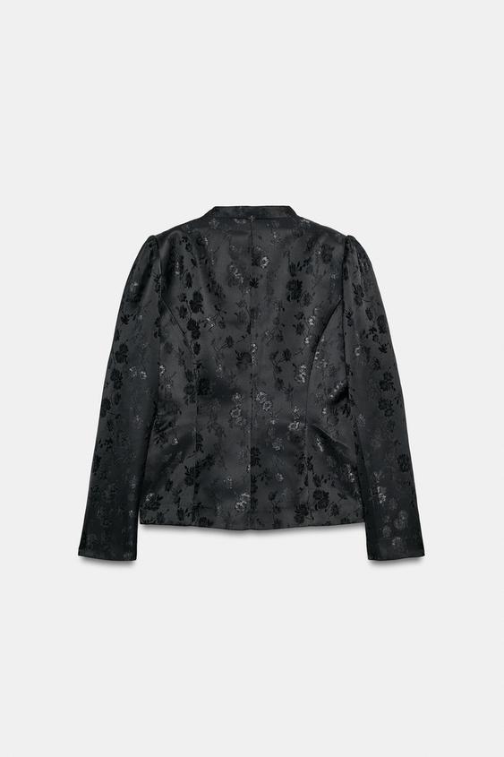 BLAZER JACQUARD ALAMARES - Noir de Zara - Image 7