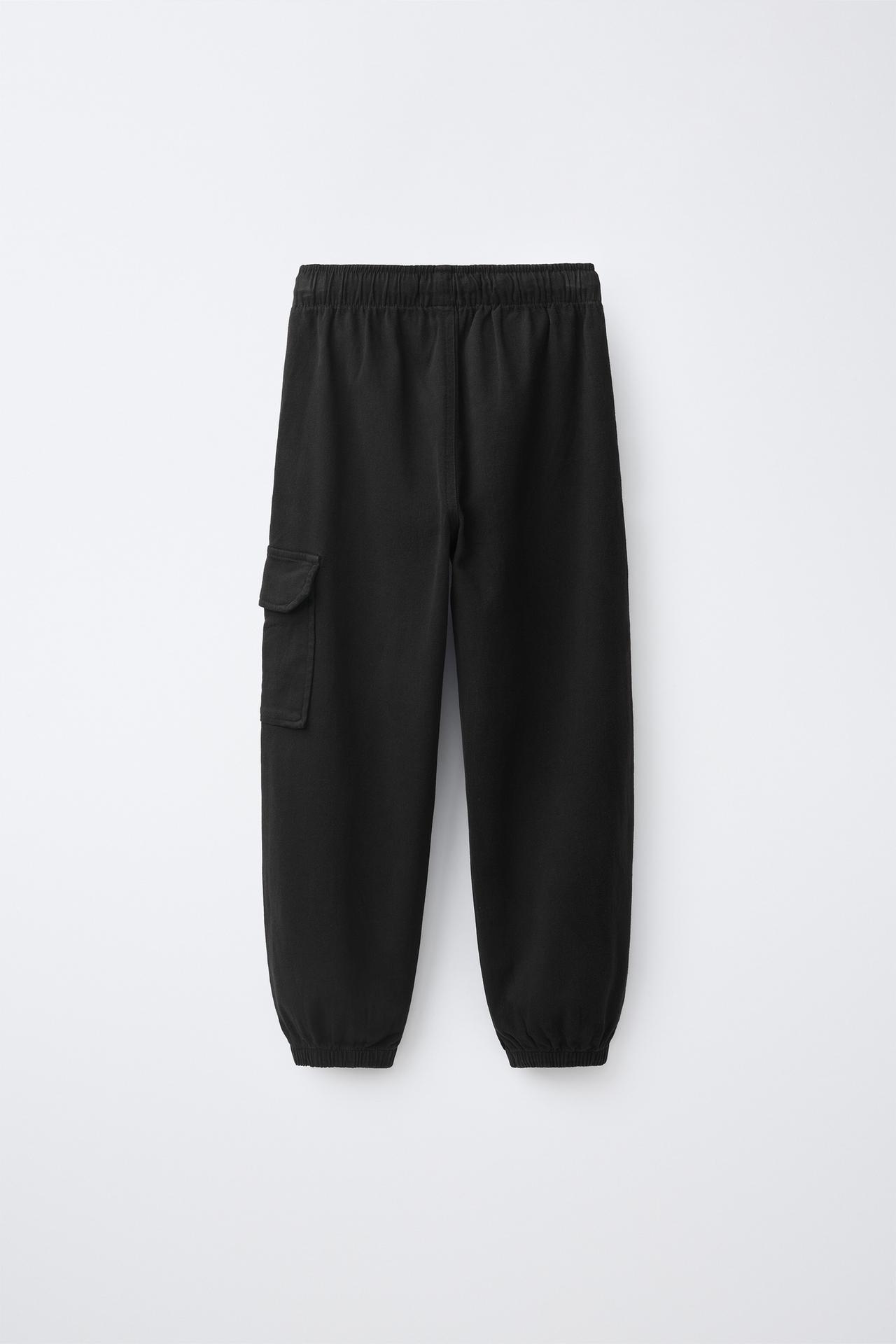 CARGO JOGGER PANTS — Black