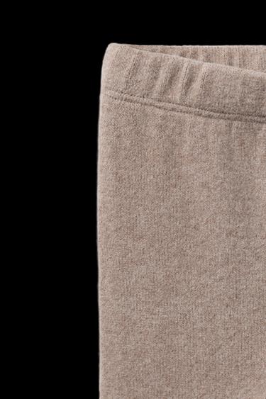 Zara PLAIN SOFT TOUCH LEGGINGS - taupe brown