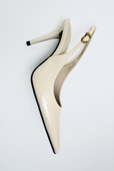 ZAPATO DESTALONADO RELIEVE - Blanco Crudo de Zara