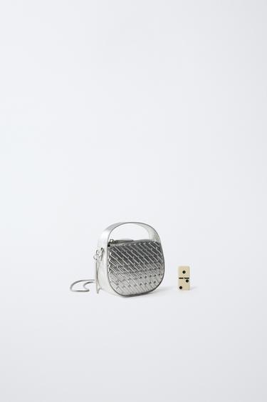 METALLIC WOVEN CROSSBODY BAG - Silver by Zara - Image 5