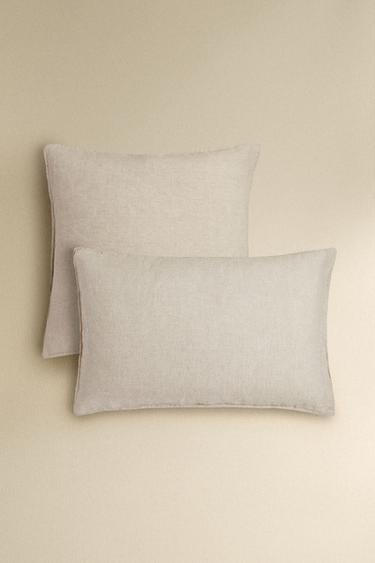 Zara Washed linen pillowcase (160 GSM) - Light beige
