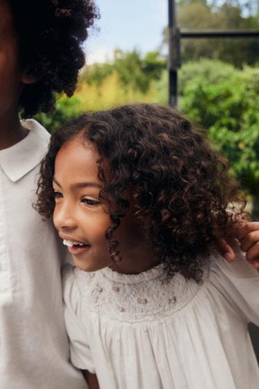 AGES 2-5/ LIMITED EDITION EMBROIDERED FLORAL DRESS - White by Zara