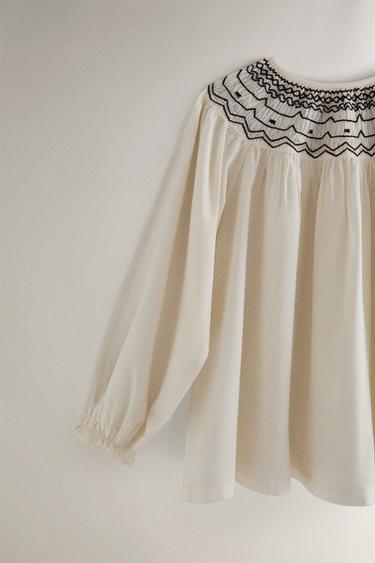 CHEMISE FRONCÉE NOËL - Écru de Zara - Image 2