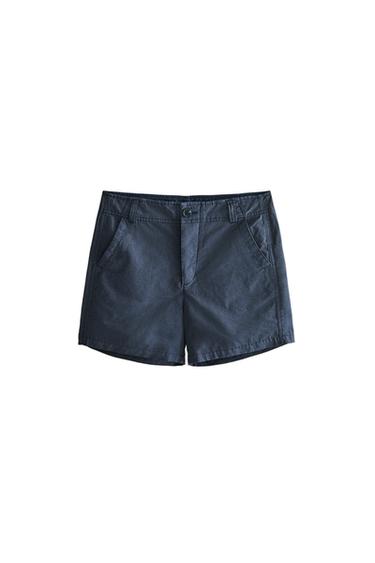 コットン バミューダパンツブルーZaraのコットン バミューダパンツ - ブルー