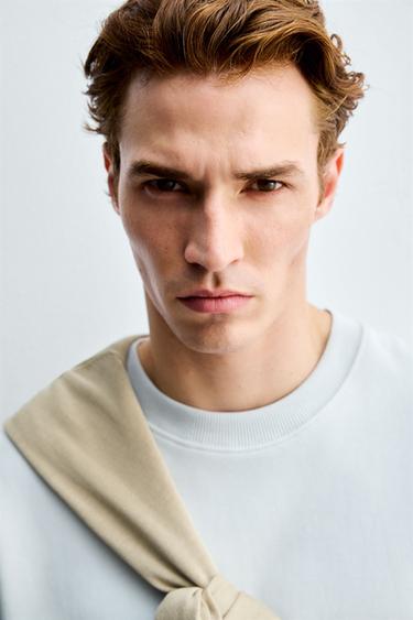 TECHNICAL INTERLOCK SWEATSHIRT - dusty blue by Zara