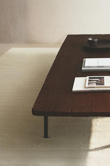 سجادة صوف متعرجة - أبيض الخاص بـ Zara