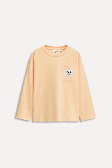6-14 YEARS/ 50TH ANNIVERSARY LABEL POCKET T-SHIRT - Tangerine by Zara - Image 0