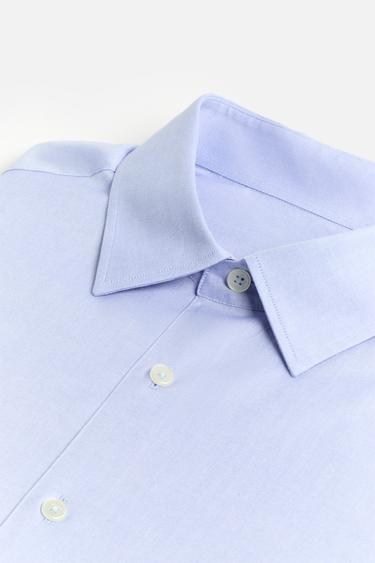 CHEMISE À TEXTURE - Bleu ciel de Zara - Image 9