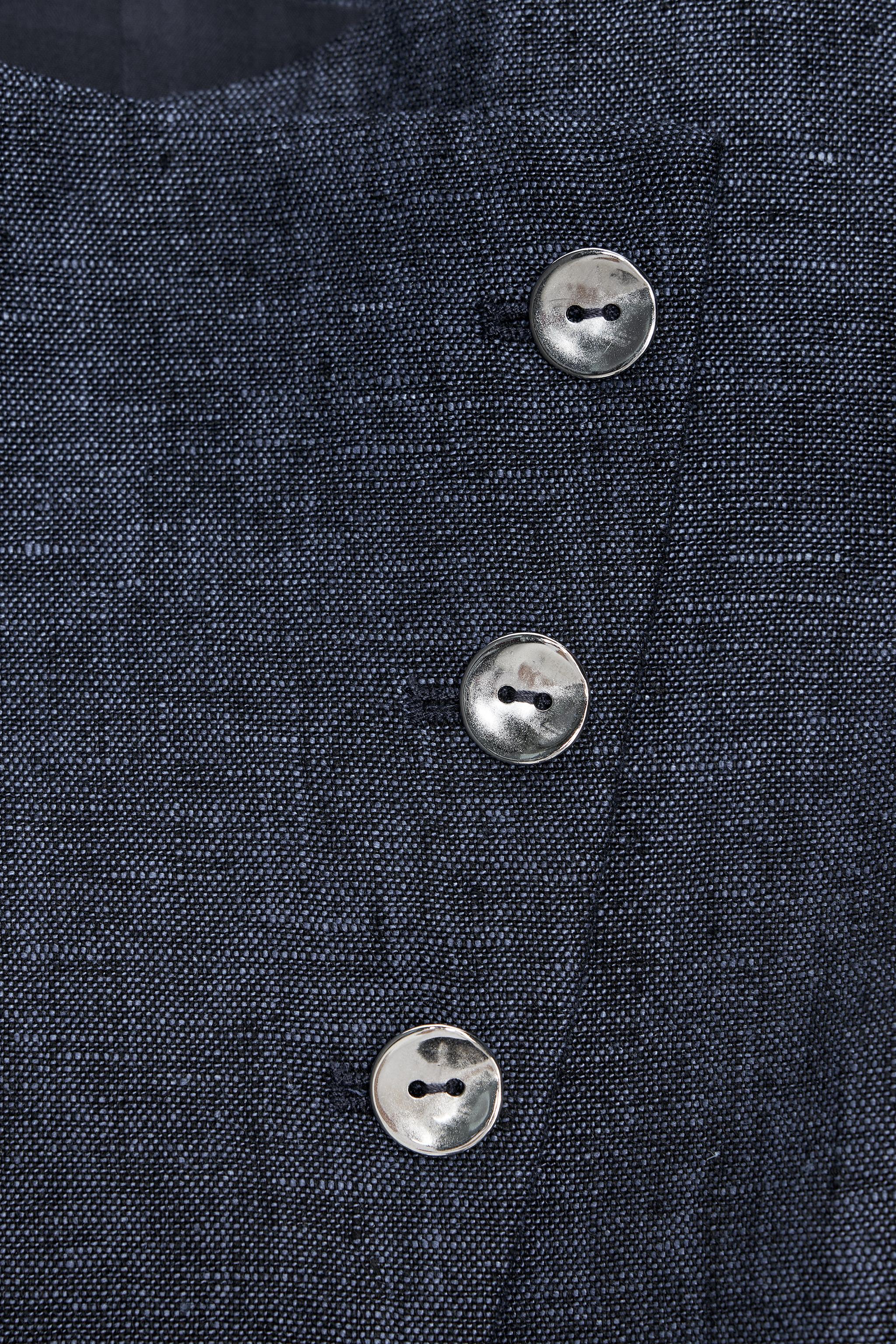 100% LINEN DOUBLE-BREASTED VEST