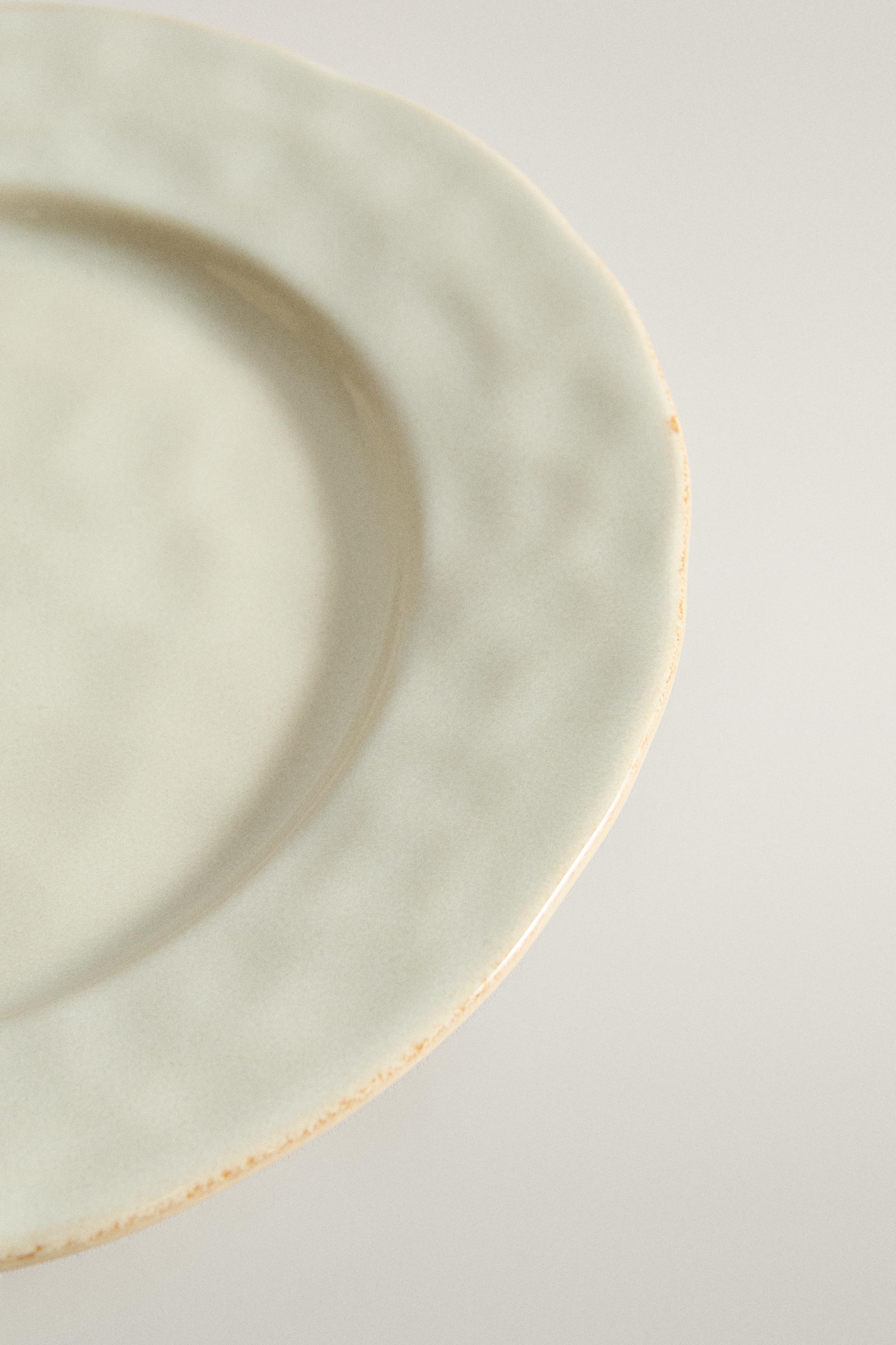 ASSIETTE PLATE GRÈS BORD IRRÉGULIER