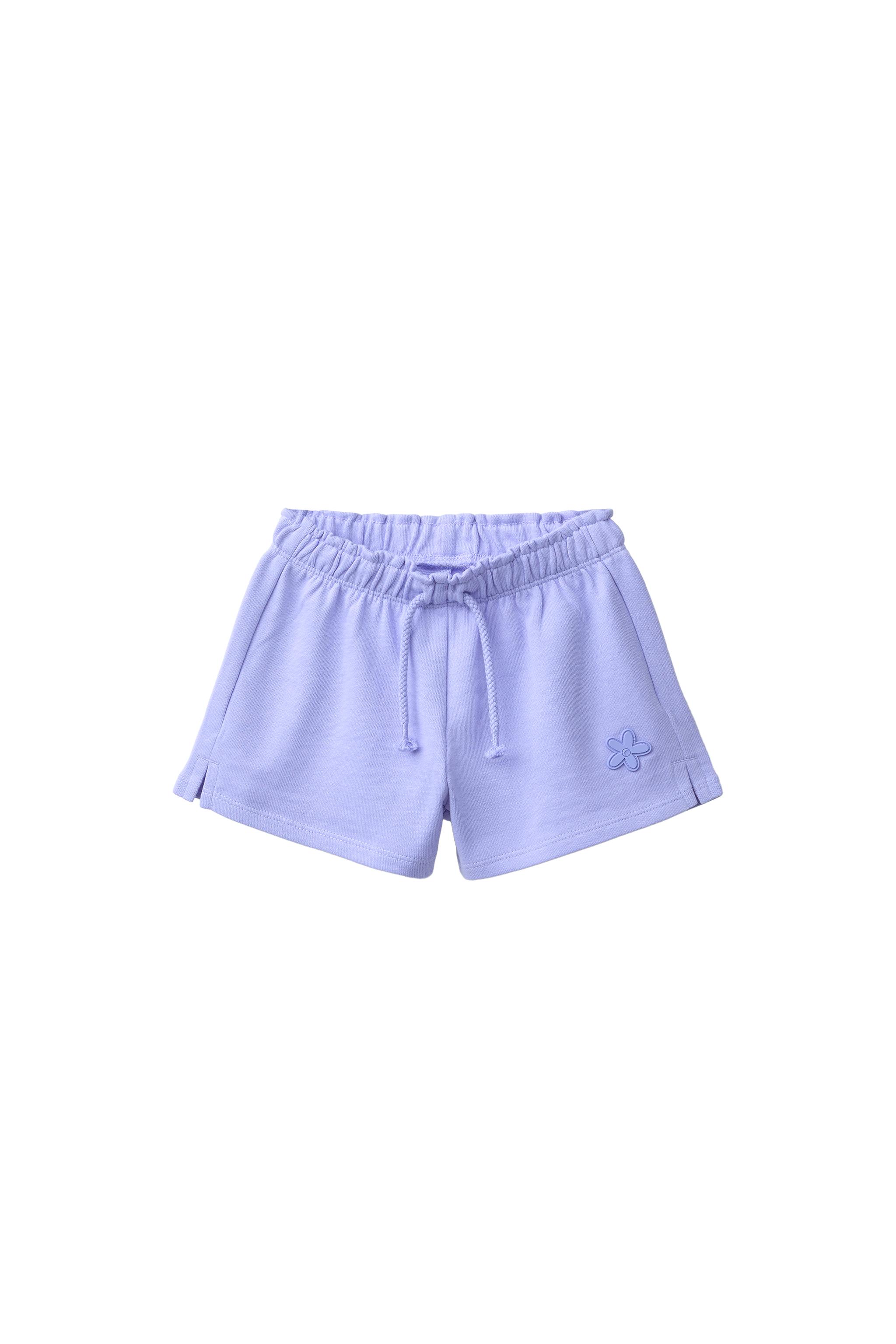 RUBBERIZED APPLIQUÉ PLUSH SHORTS - Blue / Lavender | ZARA Canada