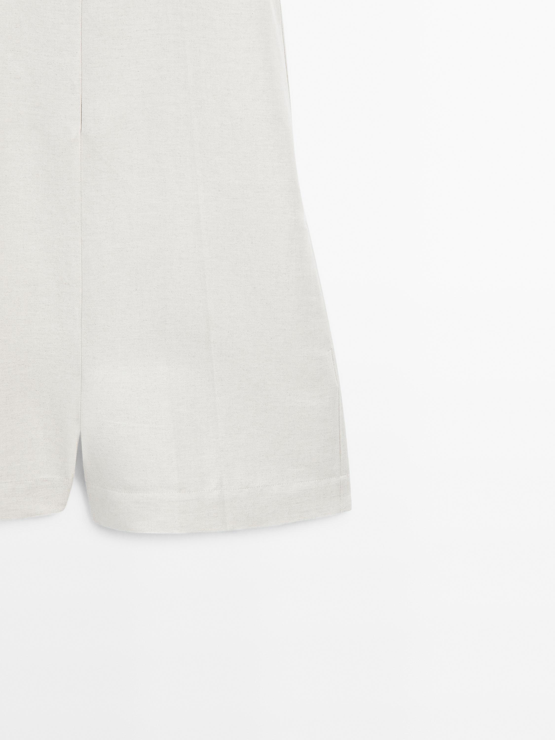 Combinaison-short lin