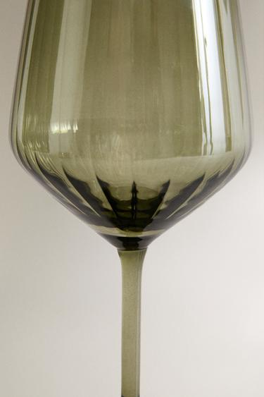 GLASS WITH LINES - Green by Zara - Image 3