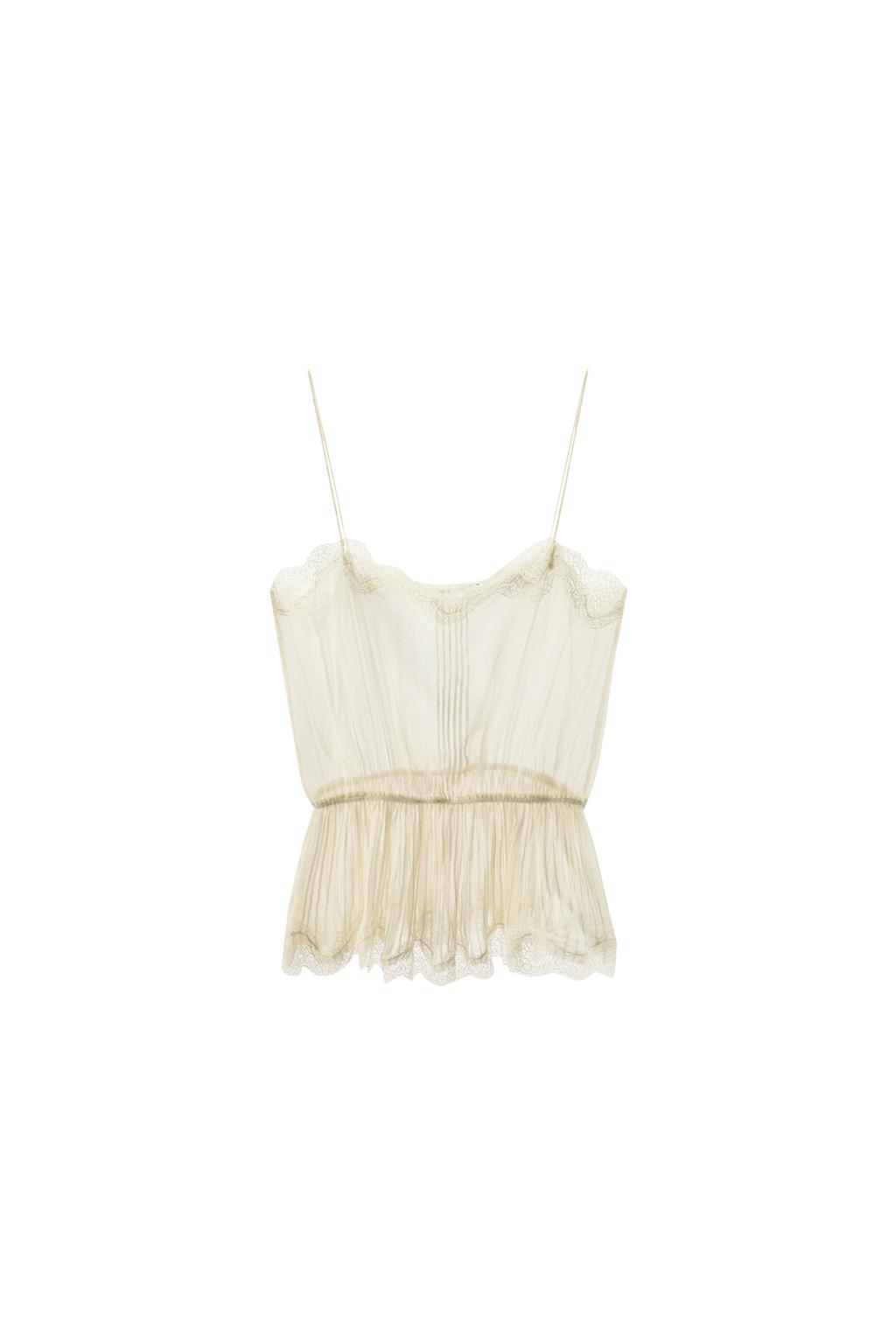 PLEATED LACE GEORGETTE TOP - image 3